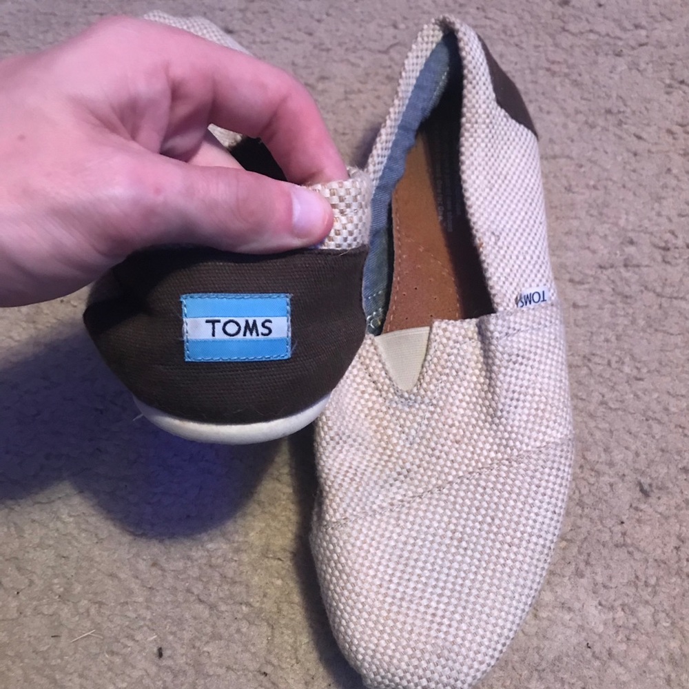Tan Toms Slip Ons